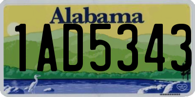 AL license plate 1AD5343