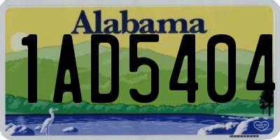 AL license plate 1AD5404