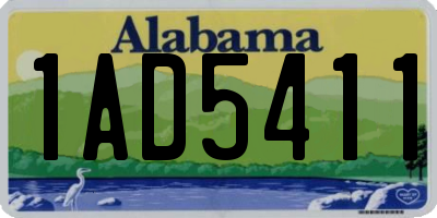 AL license plate 1AD5411