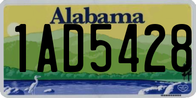 AL license plate 1AD5428