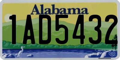 AL license plate 1AD5432