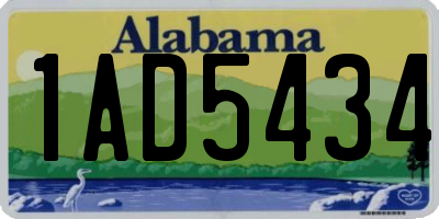 AL license plate 1AD5434