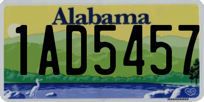 AL license plate 1AD5457