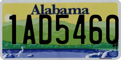 AL license plate 1AD5460