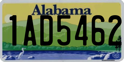 AL license plate 1AD5462