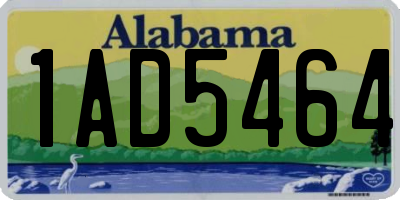 AL license plate 1AD5464