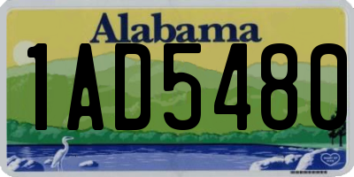 AL license plate 1AD5480