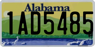 AL license plate 1AD5485