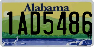 AL license plate 1AD5486