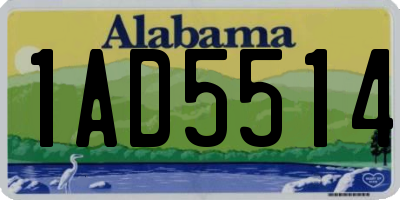 AL license plate 1AD5514