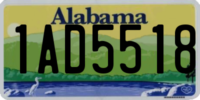 AL license plate 1AD5518