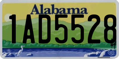 AL license plate 1AD5528