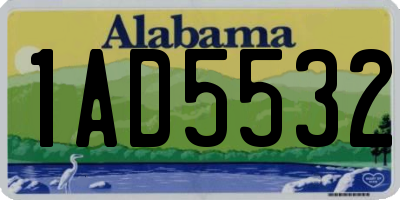 AL license plate 1AD5532
