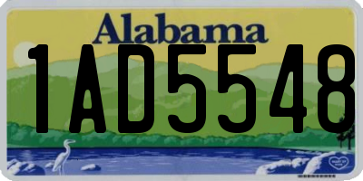 AL license plate 1AD5548