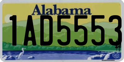 AL license plate 1AD5553