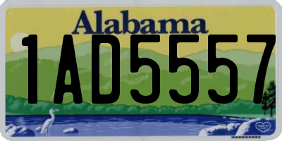 AL license plate 1AD5557