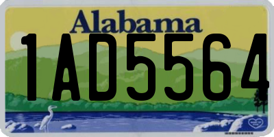 AL license plate 1AD5564