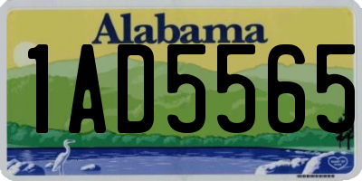 AL license plate 1AD5565