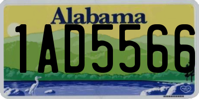 AL license plate 1AD5566