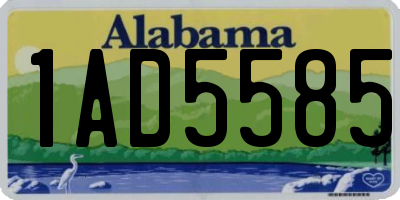 AL license plate 1AD5585