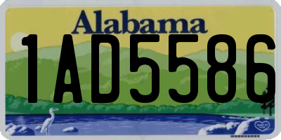 AL license plate 1AD5586