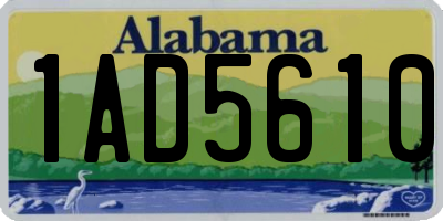 AL license plate 1AD5610