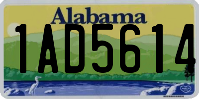 AL license plate 1AD5614