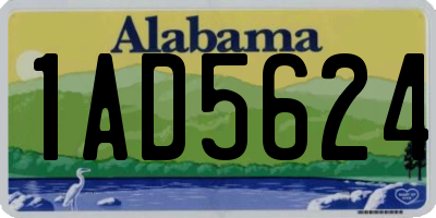 AL license plate 1AD5624