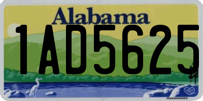 AL license plate 1AD5625