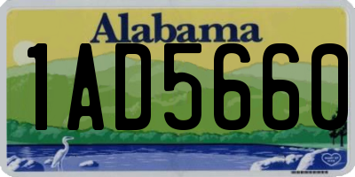 AL license plate 1AD5660