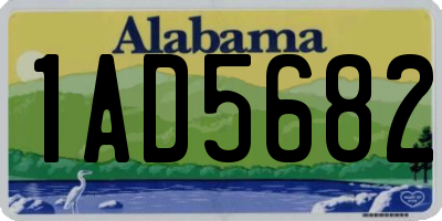 AL license plate 1AD5682