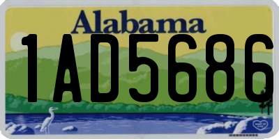 AL license plate 1AD5686