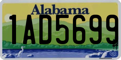 AL license plate 1AD5699