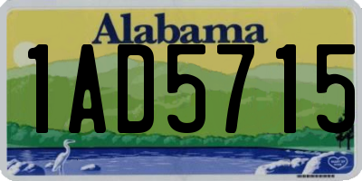 AL license plate 1AD5715