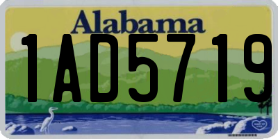 AL license plate 1AD5719