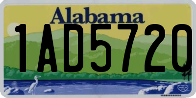 AL license plate 1AD5720