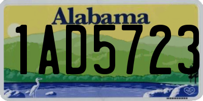 AL license plate 1AD5723