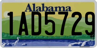 AL license plate 1AD5729