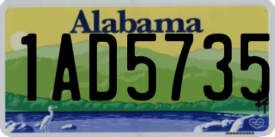 AL license plate 1AD5735