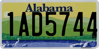 AL license plate 1AD5744