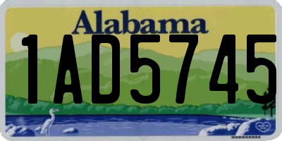 AL license plate 1AD5745