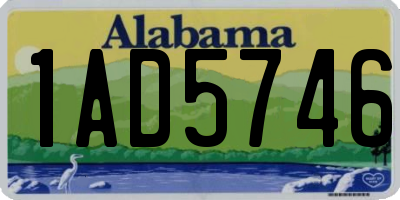 AL license plate 1AD5746