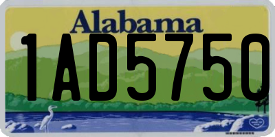 AL license plate 1AD5750