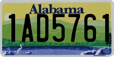 AL license plate 1AD5761
