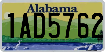 AL license plate 1AD5762