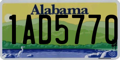 AL license plate 1AD5770