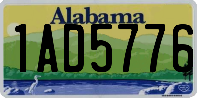 AL license plate 1AD5776