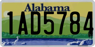 AL license plate 1AD5784
