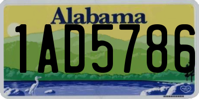 AL license plate 1AD5786