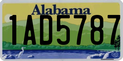 AL license plate 1AD5787
